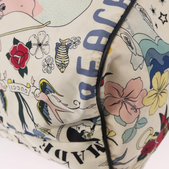 GUCCI Shoulder Bag Nylon Ivory Auth 194989A