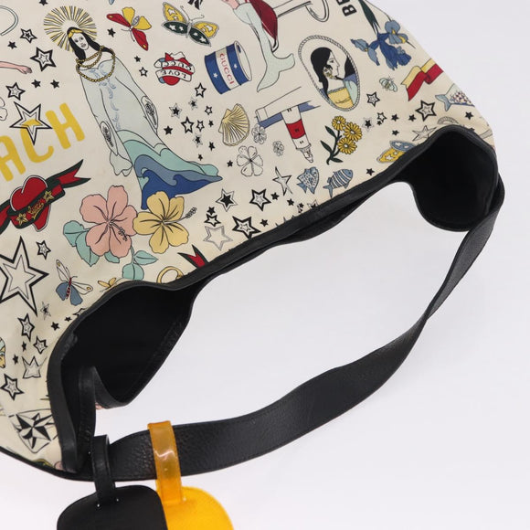 GUCCI Shoulder Bag Nylon Ivory Auth 194989A