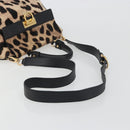 Salvatore Ferragamo Gancini Hand Bag Harako Leather 2way Beige Gold Auth 194990A-8