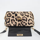 Salvatore Ferragamo Gancini Hand Bag Harako Leather 2way Beige Gold Auth 194990A-21