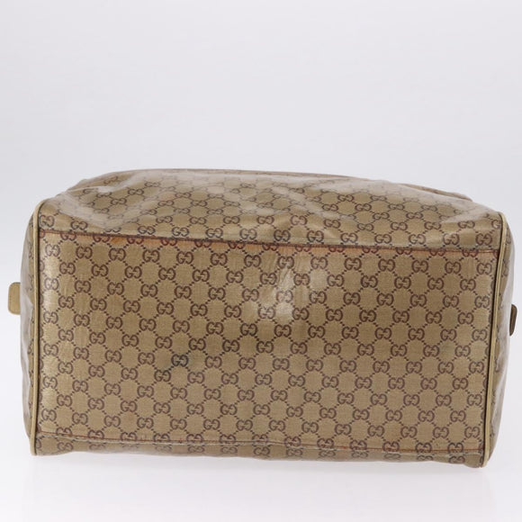 GUCCI GG Crystal Boston Bag Coated Canvas Beige 153240 Auth 194991