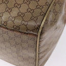 GUCCI GG Crystal Boston Bag Coated Canvas Beige 153240 Auth 194991-12