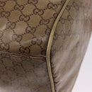 GUCCI GG Crystal Boston Bag Coated Canvas Beige 153240 Auth 194991-14