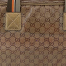 GUCCI GG Crystal Boston Bag Coated Canvas Beige 153240 Auth 194991-4