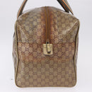 GUCCI GG Crystal Boston Bag Coated Canvas Beige 153240 Auth 194991-5