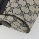GUCCI GG Supreme Sherry Line Shoulder Bag PVC Navy Gold Auth 194995-15
