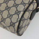 GUCCI GG Supreme Sherry Line Shoulder Bag PVC Navy Gold Auth 194995-16
