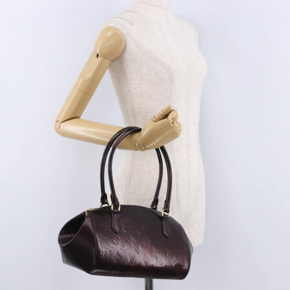 LOUIS VUITTON Vernis Sherwood PM Shoulder Bag Amarante M91493 LV Auth 194997