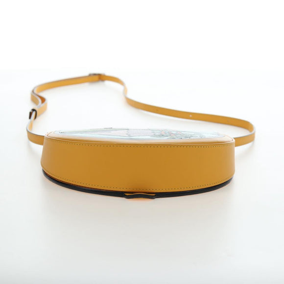 LOEWE Ken Price Collaboration La Palme Heel Bag Leather Yellow Auth 194998M