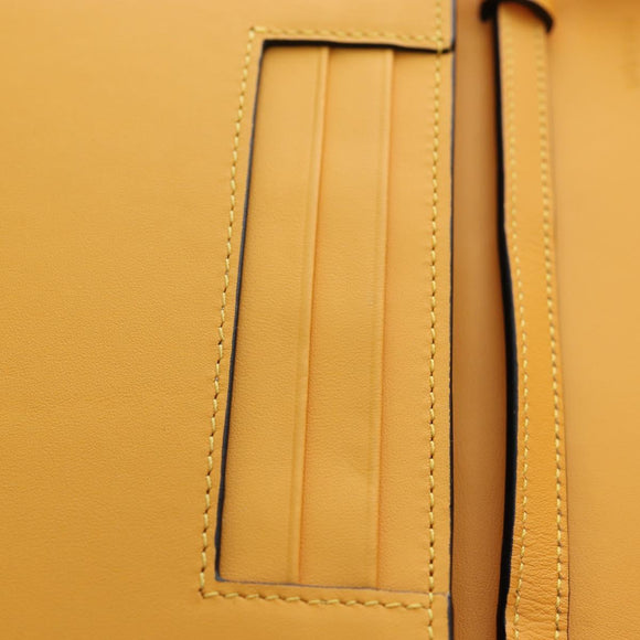 LOEWE Ken Price Collaboration La Palme Heel Bag Leather Yellow Auth 194998M