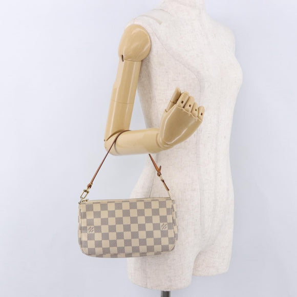 LOUIS VUITTON Damier Azur Pochette Accessoires Pouch N51986 LV Auth 194999