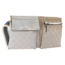 GUCCI GG Canvas Waist Bag Silver 28566 Auth 195000-1