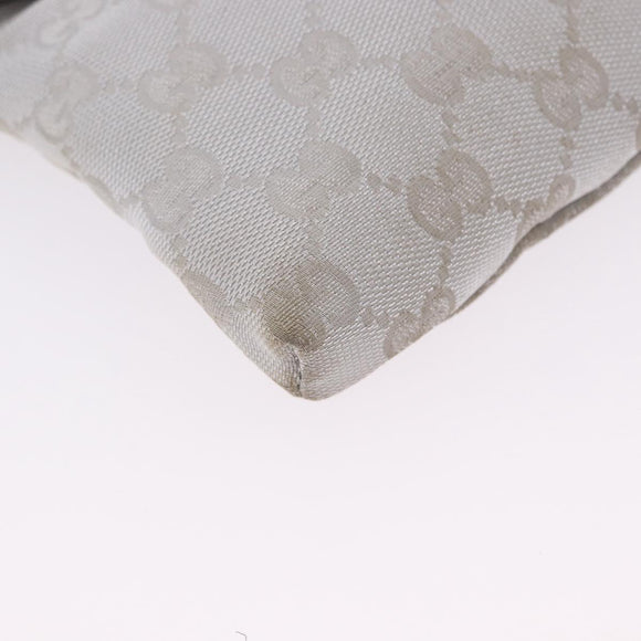 GUCCI GG Canvas Waist Bag Silver 28566 Auth 195000