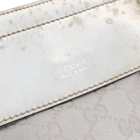 GUCCI GG Canvas Waist Bag Silver 28566 Auth 195000