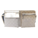 GUCCI GG Canvas Waist Bag Silver 28566 Auth 195000-13