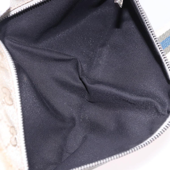 GUCCI GG Canvas Waist Bag Silver 28566 Auth 195000