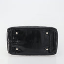 CHANEL Matelasse Chain Shoulder Bag Patent Leather Black Silver CC Auth 195001-5