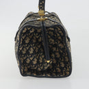 Christian Dior Trotter Canvas Hand Bag Navy Gold Auth 195002-5