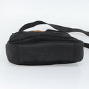 GUCCI Bamboo Shoulder Bag Suede 2way Black Gold Auth 195003-5