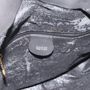 GUCCI Bamboo Shoulder Bag Suede 2way Black Gold Auth 195003-18