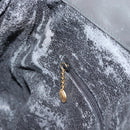 GUCCI Bamboo Shoulder Bag Suede 2way Black Gold Auth 195003-21