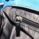 Salvatore Ferragamo Gancini Hand Bag Leather 2way Blue Silver Auth 195004-25