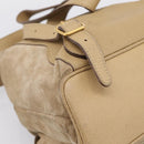 GUCCI Bamboo Backpack Suede Beige Gold 003 2058 0016 Auth 195005-10