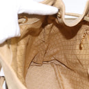 GUCCI Bamboo Backpack Suede Beige Gold 003 2058 0016 Auth 195005-22