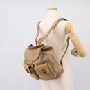 GUCCI Bamboo Backpack Suede Beige Gold 003 2058 0016 Auth 195005-26