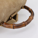 GUCCI Bamboo Backpack Suede Beige Gold 003 2058 0016 Auth 195005-7