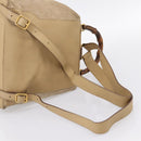 GUCCI Bamboo Backpack Suede Beige Gold 003 2058 0016 Auth 195005-9