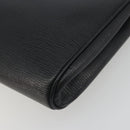 CELINE Circle Clutch Bag Leather Black Gold Auth 195006-15