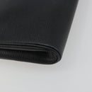 CELINE Circle Clutch Bag Leather Black Gold Auth 195006-16