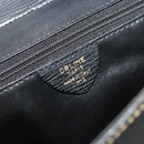 CELINE Circle Clutch Bag Leather Black Gold Auth 195006-12