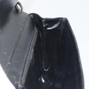 CELINE Circle Clutch Bag Leather Black Gold Auth 195006-18