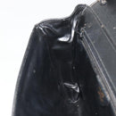 CELINE Circle Clutch Bag Leather Black Gold Auth 195006-19