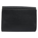 CELINE Circle Clutch Bag Leather Black Gold Auth 195006-2
