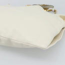 GUCCI Chain Shoulder Bag Leather White Gold 290682 Auth 195007A-9