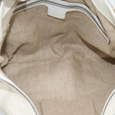 GUCCI Chain Shoulder Bag Leather White Gold 290682 Auth 195007A-11