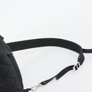 PRADA Body Bag Nylon Black Silver Auth 195008A-15