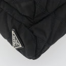 PRADA Body Bag Nylon Black Silver Auth 195008A-17