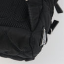 PRADA Body Bag Nylon Black Silver Auth 195008A-18