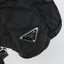 PRADA Body Bag Nylon Black Silver Auth 195008A-20