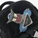 PRADA Body Bag Nylon Black Silver Auth 195008A-21