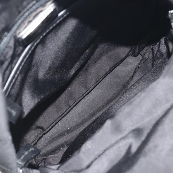 PRADA Body Bag Nylon Black Silver Auth 195008A
