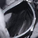PRADA Body Bag Nylon Black Silver Auth 195008A-28