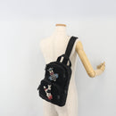 PRADA Body Bag Nylon Black Silver Auth 195008A-32