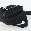 PRADA Body Bag Nylon Black Silver Auth 195008A-6