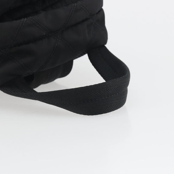 PRADA Body Bag Nylon Black Silver Auth 195008A