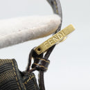 FENDI Zucca Canvas Mamma Baguette Shoulder Bag Brown Black Auth 195009M-14